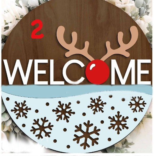 Round Laser Cut Sign Kits - Winter, Christmas, Hockey, Football