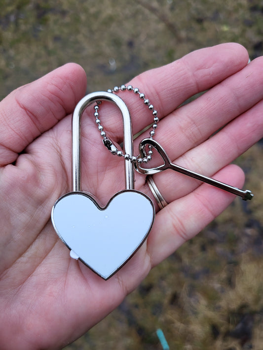 Heart Lock - Sublimation with Key