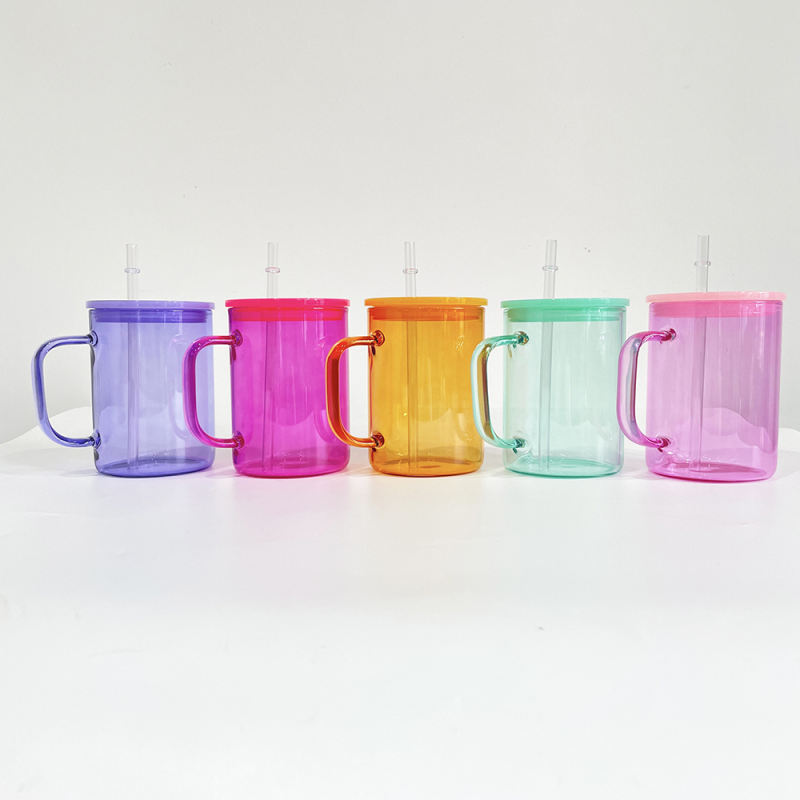 Mugs - Glass 17oz Sublimation with Lids