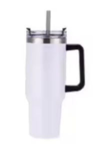 Tumblers - 40oz Sublimation Stanley Style Tumblers with Coloured Handles