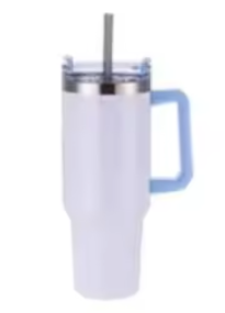 Tumblers - 40oz Sublimation Stanley Style Tumblers with Coloured Handles