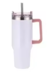 Tumblers - 40oz Sublimation Stanley Style Tumblers with Coloured Handles