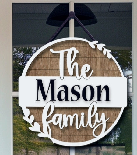 Round Laser Cut Sign Kits - Winter, Christmas, Hockey, Football