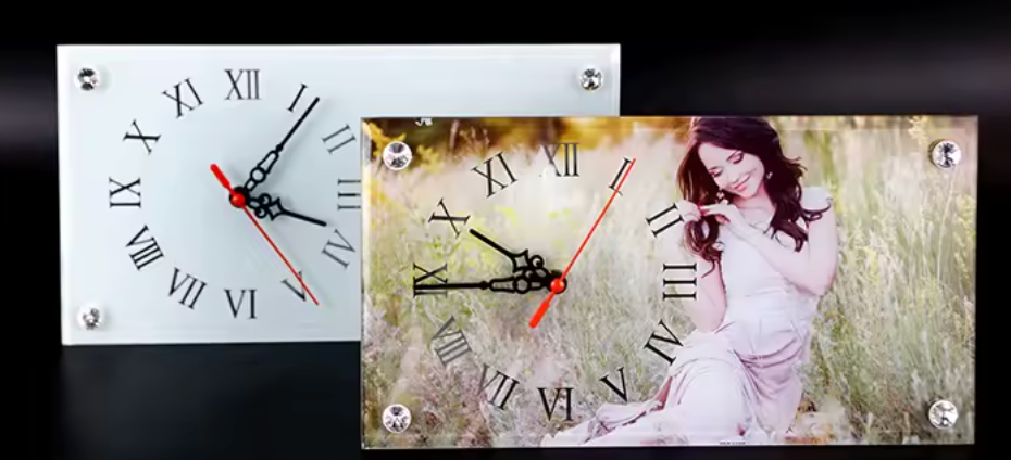 Clock - Rectangular Glass Sublimation