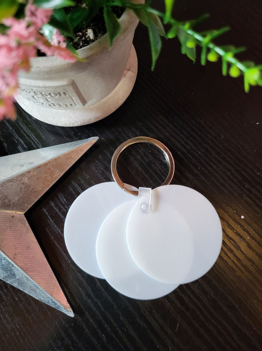 Keychains - Sublimation Triple Acrylic Round