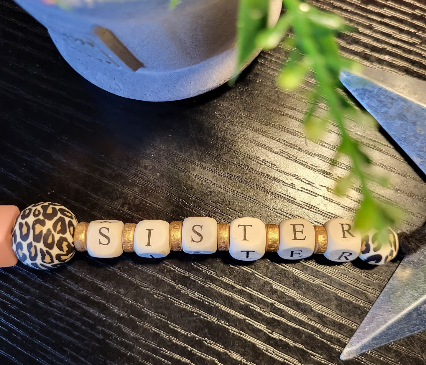 Beaded Mama, Sister, Grandma Keychains