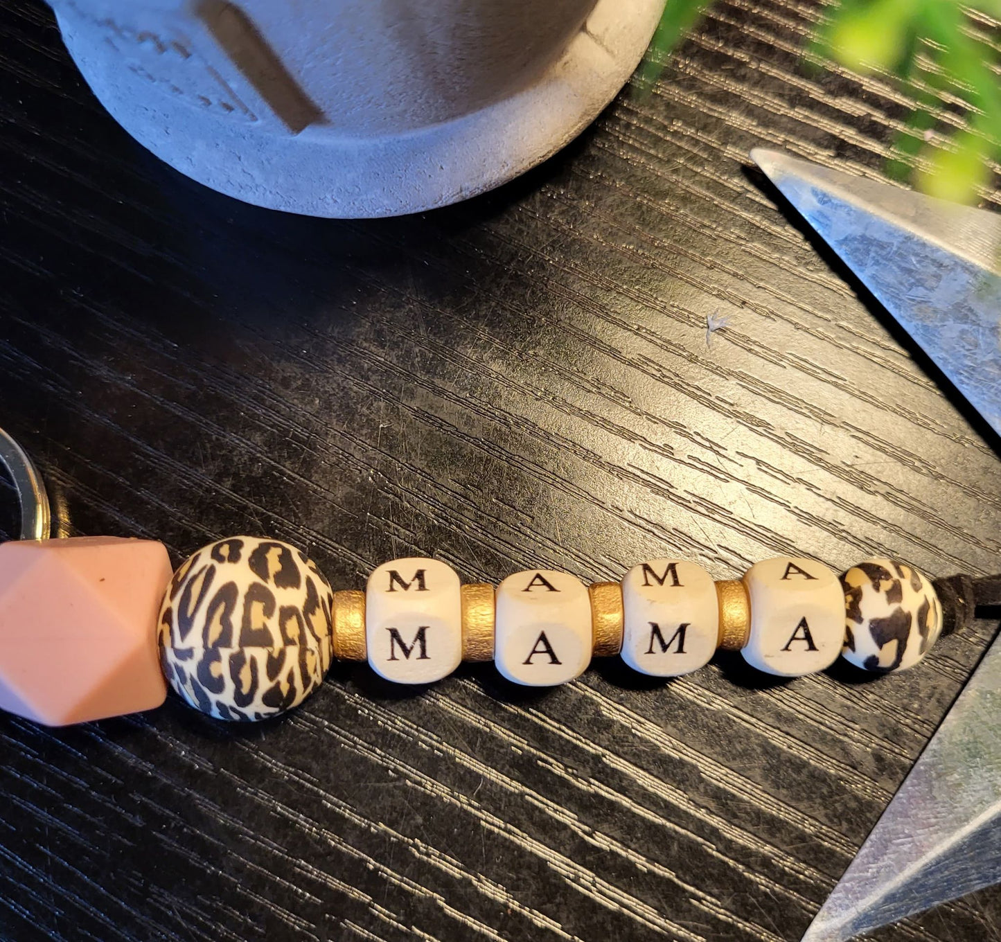 Beaded Mama, Sister, Grandma Keychains