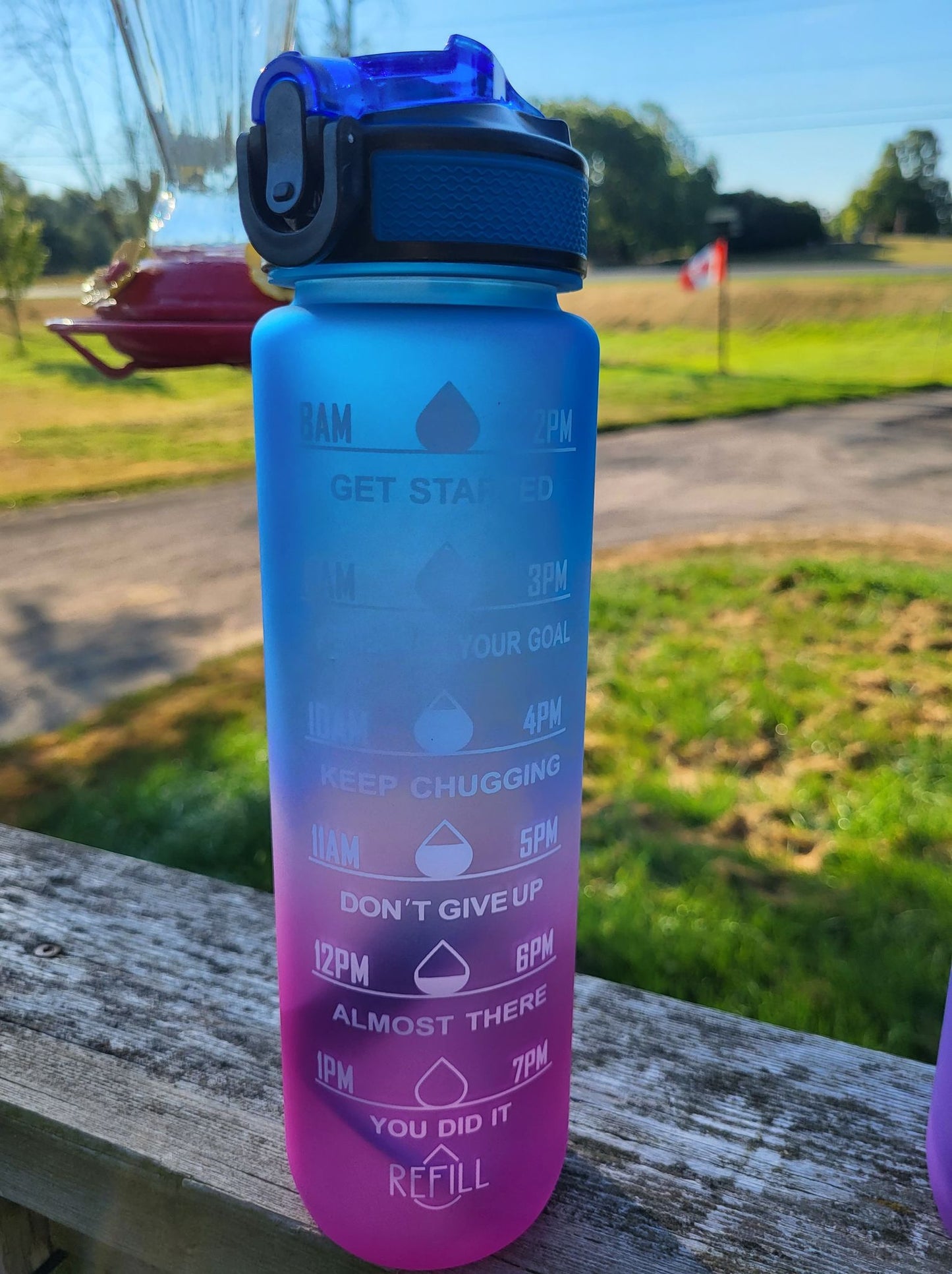 Water Bottles - 1L Gradient Motivational Plastic