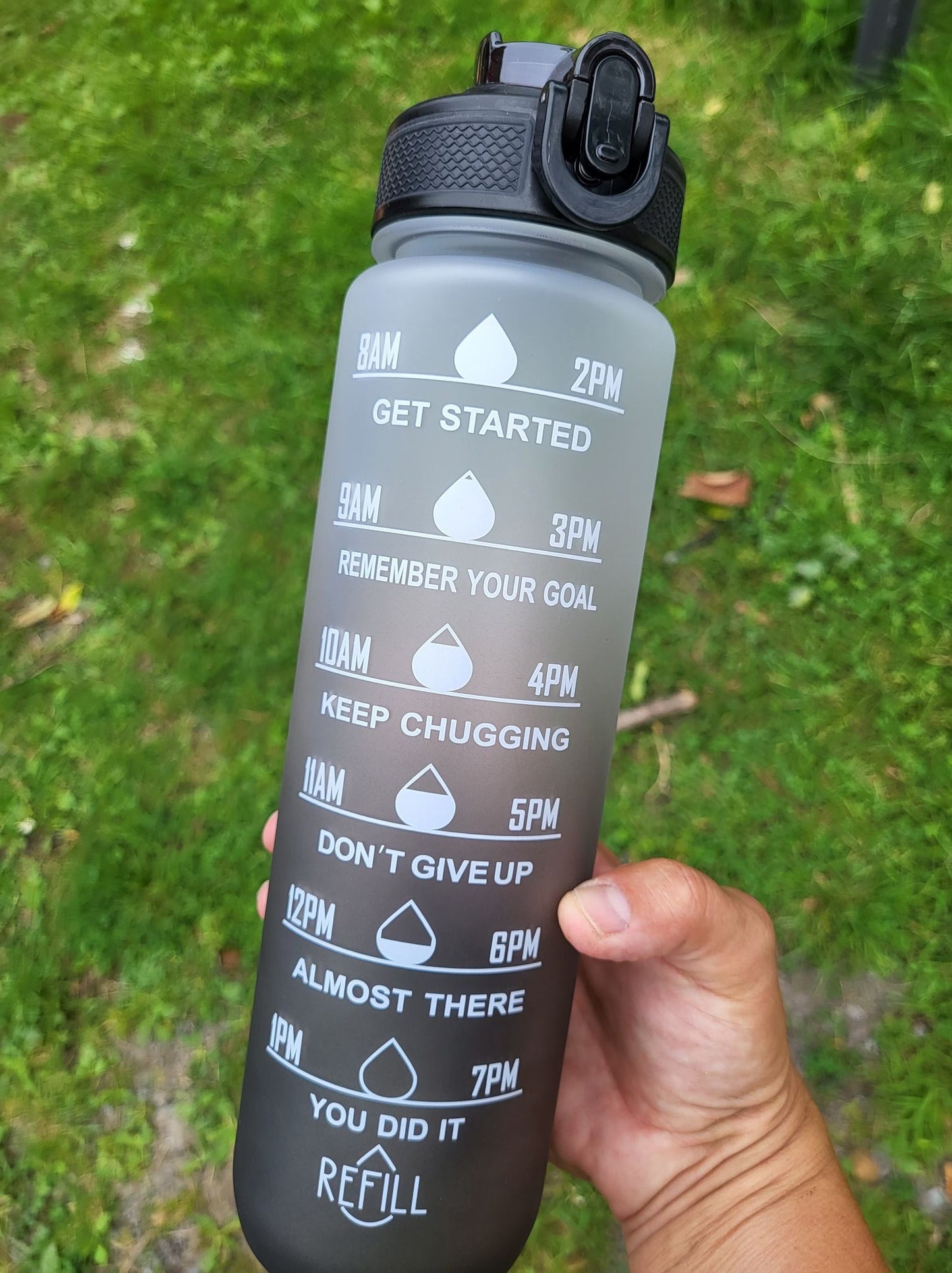 Water Bottles - 1L Gradient Motivational Plastic