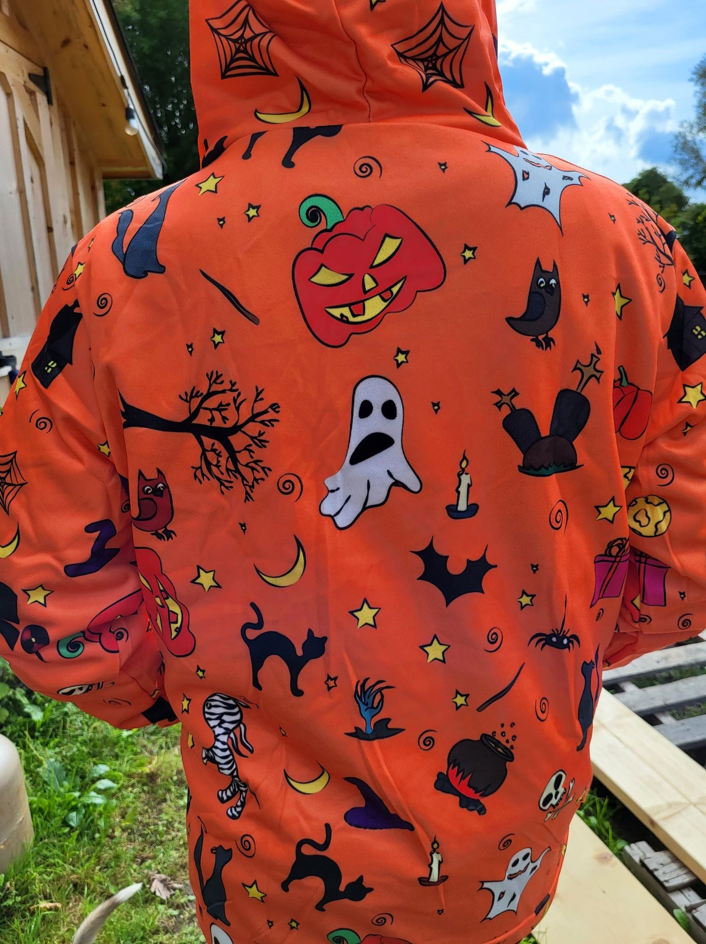 Halloween Hoodies - Orange - Sublimation