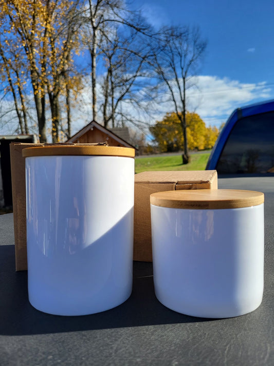 Canisters - Sublimation Ceramic with Bamboo Lids