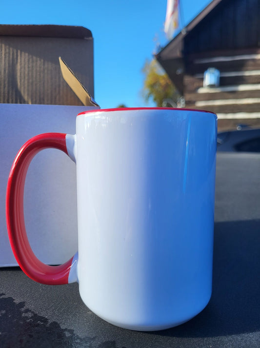 Mugs - 15oz Coloured Handle/Inner