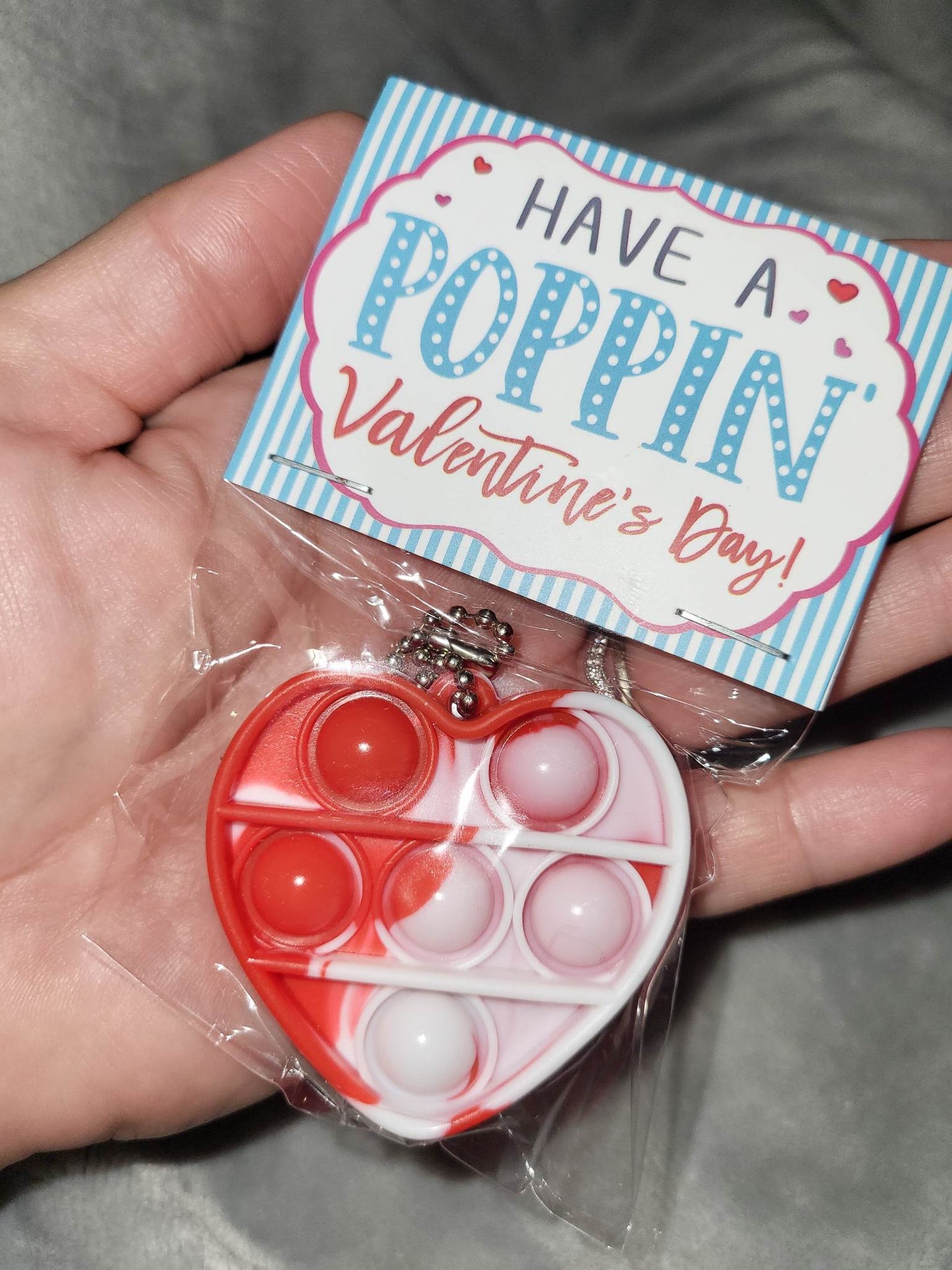 Pop-It Valentines Keychains