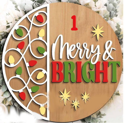 Round Laser Cut Sign Kits - Winter, Christmas, Hockey, Football