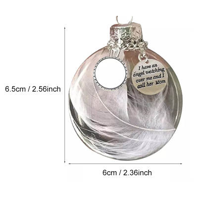 Memorial Heart & Round Ornaments with Feathers and Sublimation Disk