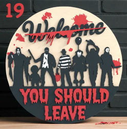 Round Laser Sign Kits - Fall / Halloween