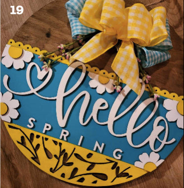 Round Laser Cut Sign Kits - Summer / Pet / Personalized