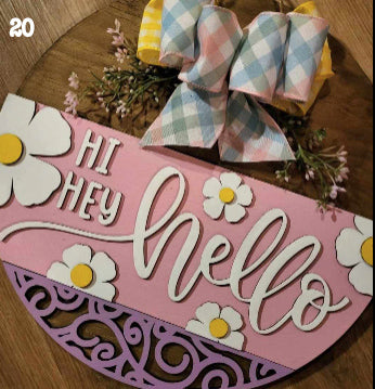Round Laser Cut Sign Kits - Summer / Pet / Personalized