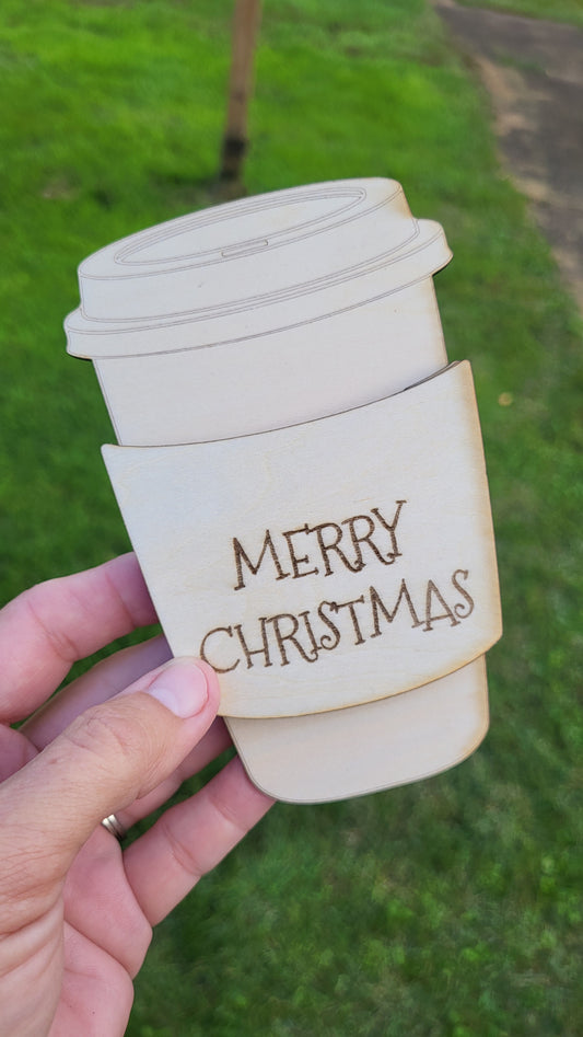 Coffee Cup Gift Card Holders - Wood Laser Cut Sheet