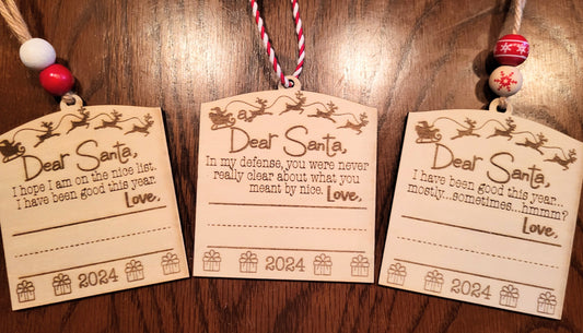 Christmas Ornament Wood Cut Sheets - Tags