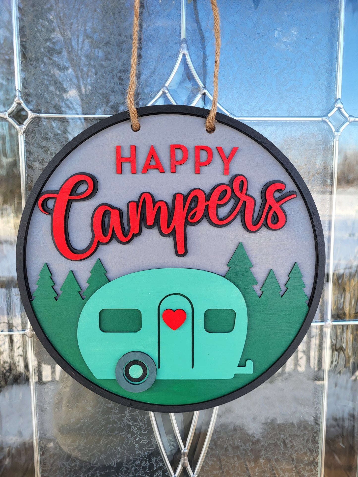 Round Laser Cut Sign Kits - Camping & Fishing