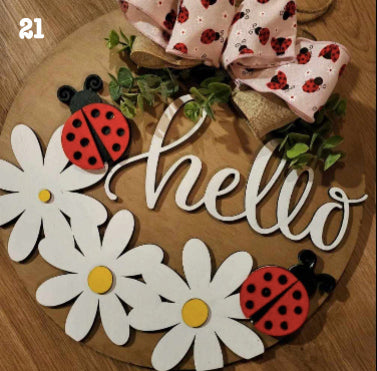 Round Laser Cut Sign Kits - Summer / Pet / Personalized