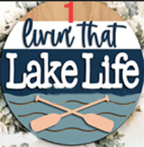 Round Laser Cut Sign Kits - Backyard, Cottage, Lake, Drinks, BBQ & Fishing