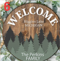 Round Laser Cut Sign Kits - Backyard, Cottage, Lake, Drinks, BBQ & Fishing