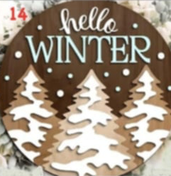 Round Laser Cut Sign Kits - Winter, Christmas, Hockey, Football