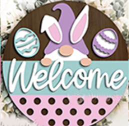 Round Laser Cut Sign Kits - Easter