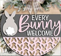 Round Laser Cut Sign Kits - Easter