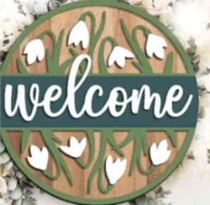 Round Laser Cut Sign Kits - Spring