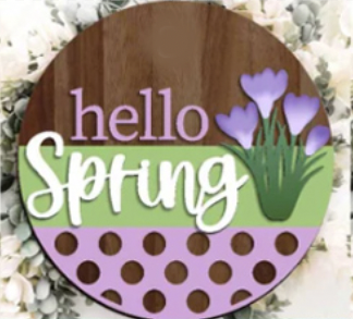 Round Laser Cut Sign Kits - Spring