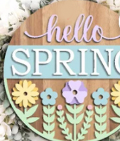 Round Laser Cut Sign Kits - Spring