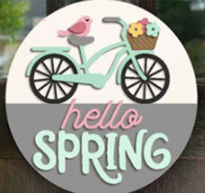 Round Laser Cut Sign Kits - Spring