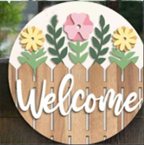 Round Laser Cut Sign Kits - Spring