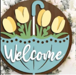 Round Laser Cut Sign Kits - Spring