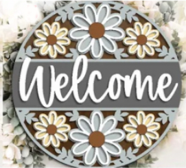 Round Laser Cut Sign Kits - Spring