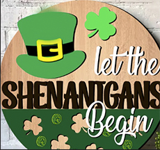 Round Laser Cut Sign Kits - St Paddy's Day