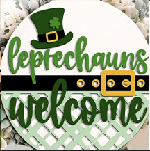 Round Laser Cut Sign Kits - St Paddy's Day