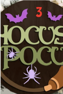 Round Laser Sign Kits - Fall / Halloween