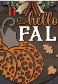 Round Laser Sign Kits - Fall / Halloween