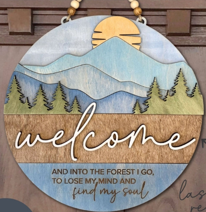 Round Laser Cut Sign Kits - General Welcome