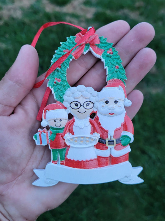 Santa Family Ornament