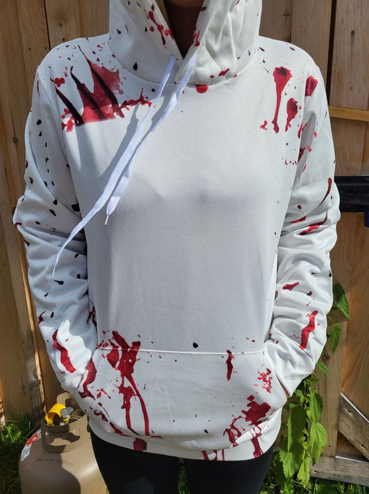 Halloween Hoodies - White Blood - Sublimation