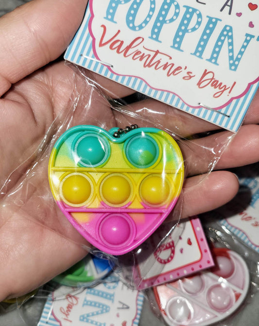 Pop-It Valentines Keychains