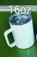 Mugs with Handles & Lids - 16oz Stainless Sublimation