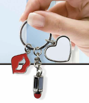 Keychains - Heart & Lipstick - Sublimation