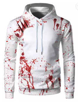 Halloween Hoodies - White Blood - Sublimation