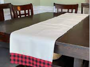 Table Runner - Linen & Buffalo Plaid